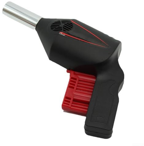 Herramienta de soplador de cocina al aire libre que mejora la experiencia de la barbacoa al encender eficazmente carbón y madera (negro)