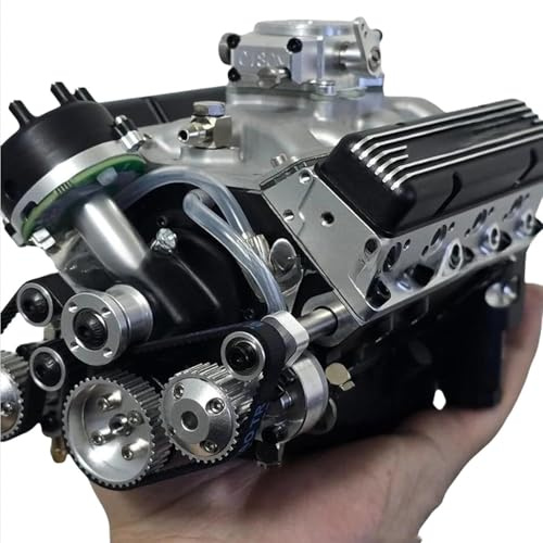 YBDADOEH Cison V8-Motor-Kit, Mini-V8-Motor, Wohnzimmerdekoration, geeignet für Modellenthusiasten von Autoteilen (schwarz)