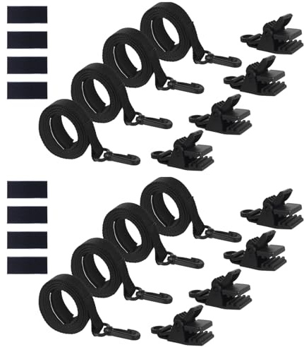 Pool Solar Cover Reel Attachment Kit | 24 Cable Plates of 24 PC Set | UV-Resistant Solar Blanket Straps Roll Hardware with Hooks Clips for Swimming Pool Heat Storage