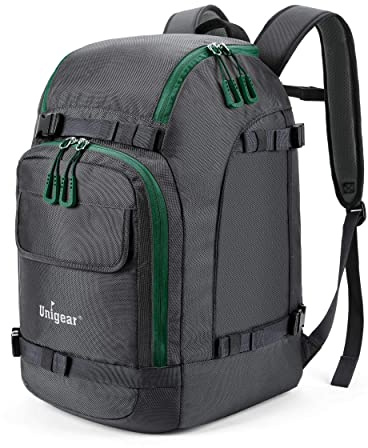 Unigear Bolsa para Botas de Esquí Mochila con Compartimientos de Botas Ropa Casco y Correa para Tabla de Snowboard Gran Capacidad de 70L de Hombre y Mujer Unisex