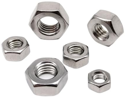 Sicherungsmuttern 5/10/50 stücke Linksgewinde M3 M4 M5 M6 M8 M10 M12 304 Edelstahl Sechskantmutter(M6 10pcs)