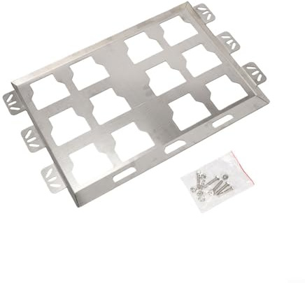 Fauhapyway Piastra di montaggio sistema di attrezzi per scatole di dimensioni standard, letti di camion, pareti, pannelli Molle, resistente, capacità 45,4 kg, chiusura sicura (argento)