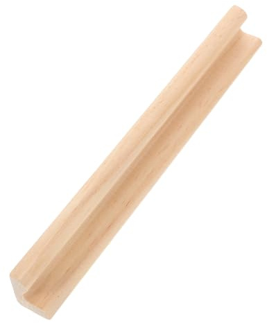 POPETPOP Domino Ständer 19cm Naturholz Spielhalter mit Englischem Buchstabenständer Multifunktionales Domino Tablett für Mexikanische Mahjong Spiele und Familienunterhaltung