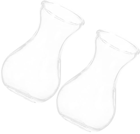 Veemoon 2pcs Hydroponic Glass Vases Flower Containers for Green Plants and Hyacinth Bulbs, Creative Decorative Glass Vase Set for Home and Office Floral Arrangement