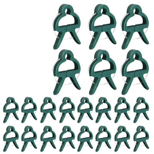 HUQINXIN 100 Pezzi，Clips per Piante，Clip per Piante da Giardino，Clip di Supporto Impianto， Giardino Piante Clip per Fissare e Sostenere Piante, Ortaggi, Fiori e Frutti (50 Piccole+ 50 Grandi)