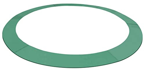 LoogCape Cubierta para borde de cama elástica de polietileno verde, para cama elástica redonda de 4,57 m, con espuma que absorbe los golpes, resistente a los rayos UV, resistente a la intemperie