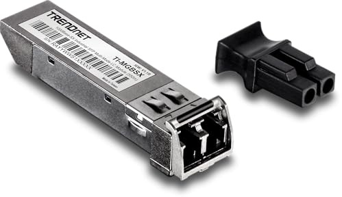 Trendnet, TI-MGBSX, 1000Base-SX Industrielles SFP-auf-RJ45-Multimode-LC-Modul, bis zu 550 m (1.804 Fuß), IEE 802.3z, ANSI-Glasfaserkanal, Datenraten bis zu 1,25 Gbit/s, LC-Typ Duplex