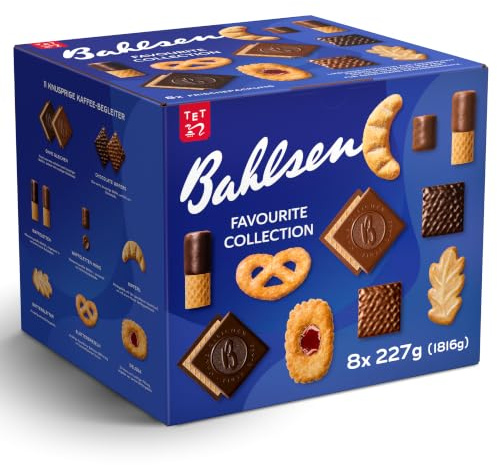 Bahlsen Favourite Collection XL - Premium Gebäckmischung, 8x161g | 8er Pack im Stapelkarton – 11 Bahlsen Klassiker als Kekse & Waffeln mit & ohne Schokolade, ideal für Büro, Geschenke & Handel