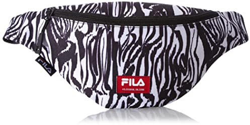 BAGO Animal AOP Badge Waist bag slim-Bright White Abstract Zebra AOP-Onesize