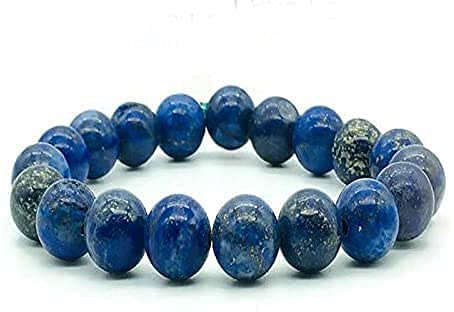 Handgjorda G-juveler kristallläkande lapis lazuli 8 mm pärlor empathskydd naturlig ädelsten armband energigenerator psykiskt attackskydd bästa presenten till henne, Bead Size : 8 mm, Ädelsten, Lapis lazuli