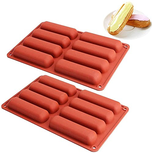 Qanye 2 Stücke Rechteckige Silikonformen, Silikonform, Keks Silikonform, Rechteckige Loch Silikon Backform, für Energieriegel, Müsli, Pralinen, Kuchen, Brot, Backformen