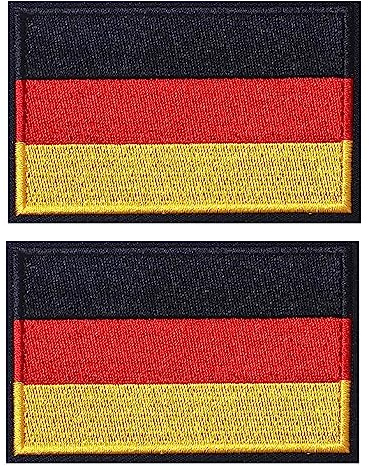 AXEN Germany Flag Patch, Embroidered German Flag Tactical Patches Hook and Loop Applique for Military Uniform Tactical Bag Jacket Jeans Hat