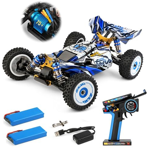 CKYSCHN WLtoys 124017(V2) Fast RC Car, 1/12 Brushless RC Cars, 75km/h 4x4 Hobby RC Buggy Cars with Independent ESC for Adults, Fast Remote Control Truck Car with 2 Battery