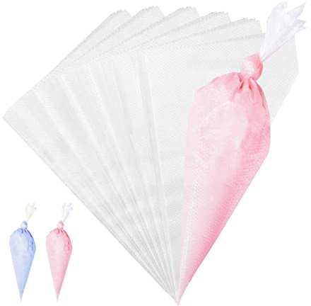 JasCherry 100 Piezas Mangas Pasteleras Desechables Talla 36 * 25 cm - Engrosada Mangas de Reposteria Desechables para Cupcakes y Pastel #B