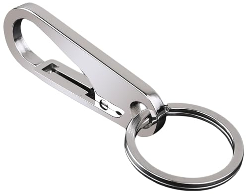 Schlüsselanhänger, Schwerlast Schlüsselanhänger Haken mit Schnellverschluss für Männer, Universal Schlüsselring Clip für Auto, Schlüsselbund Karabiner ohne Feder innen