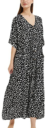 YOUKD Maxi Robe Col en V Kaftan Robe Boho Beach Bikini Cover Up Robe Plus Size Loungewear pour Femme