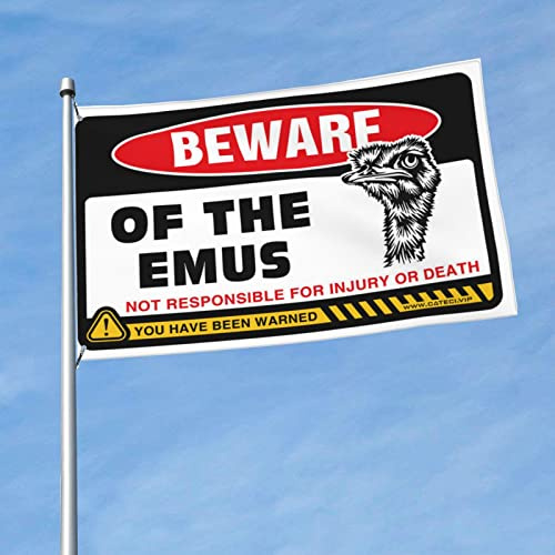 Men Cave Decor Beware of Emus Flag Windsocks Outdoor Home Decor for Men ( Size : 152X244CM )