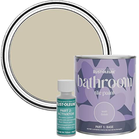 Rust-Oleum wasserfeste grün Fliesenfarbe für Badezimmer in Matt Finish - Silberner Salbei 750ML