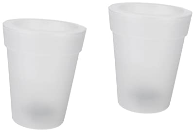 Yardwe 2 Pièces Pot De Fleurs Rougeoyant Roches Blanches Jardinières Lumineuses Jardinières Led Pots Extérieurs Planteur De Lumière Led Pays Dirigé Vase à Led Pot à Bonsaï Mariage Abdos