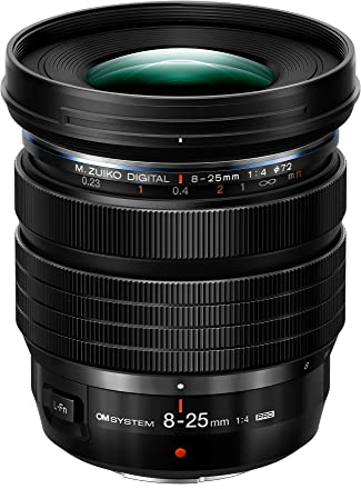 M.Zuiko Digital ED 8-25mm F4.0 PRO Lens, Wide Angle Zoom, Suitable for All Micro Four Thirds System Cameras (OM SYSTEM/Olympus OM-D & PEN Models, Panasonic G-Series), Black
