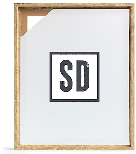 Stallmann Design Schattenfugenrahmen für Keilrahmen | 80x120 cm | Sonoma Eiche | MDF Rahmen für Leinwände mit Tiefeneffekt | mit Montagezubehör | Rahmen ohne Glas und Rückwand