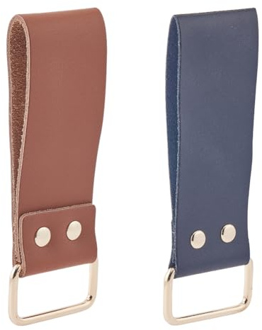 GORGECRAFT 2Pcs 2 Colors Tape Measure Holder Imitation Leather Belt Clip Drill Impact Holster Tools Strong Belts With Loops for Man Electrician Carpenter Construction Worker