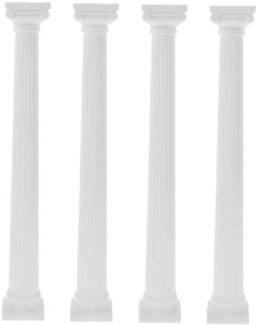 YARNOW 4 Stück Römische Säulenstatuen Dekoration Aus Kunststoff Klassische Kleiner Säulen Tischdeko Für Wohnraum Hochzeit Foto Requisite