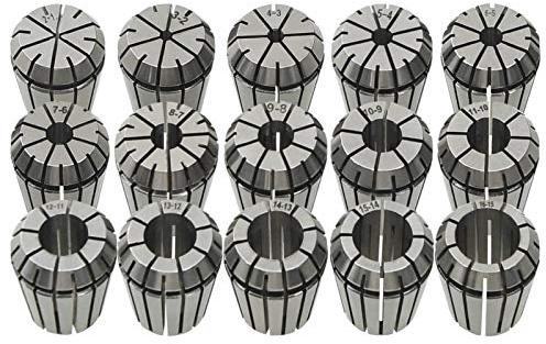 Rantry ER25 Colliers de serrage 15 pièces d'outils de tournage Pinces et étaux
