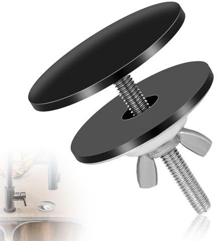Bouchon de Trou de Robinetterie, Acier Inoxydable Couvercle D'évier 5 cm, Cache Trou Evier Cuisine Couvercle, Trou de Robinet Couvercle, pour Bouchon de Trou de Robinet d'Évier, Noir