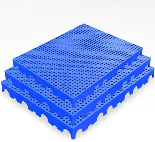 Kunststoffpaletten Kunststoffpalette Leichte Lagerpalette Waren Feuchtigkeitsbeständige Plattform Für Garage Supermarkt Lager, 1 Packung Für Zwinger, Garten, Keller, Terrasse (Farbe: Blau, Größe: 40