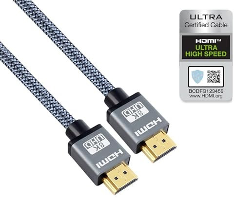 audio pirates HDMI 2.1 Kabel | 48Gbit/s Ultra High Speed HDMI-Kabel | 10K, 8K@60Hz, 4K@240Hz/165Hz/144Hz/120Hz | HDMI eARC, HDR10+, Dolby Vision | Kompatibel mit Xbox, PS5, PC (1er Pack, 2,0 Meter)