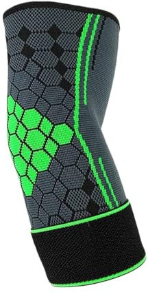 SERZHVFD Elbow Pads 1/2Pcs Elbow Pad Support Knee Sleeve Adjustable Sports Outdoor Cycling Gym Elbow Guard Brace For Martial Arts Striking(Green-1Pcs,XL)