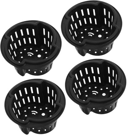 OFFSCH Lot De 4 Paniers De Culture Hydroponique en Filet Pots en Plastique Robustes pour Le Drainage des Légumes Dintérieur Et Dextérieur