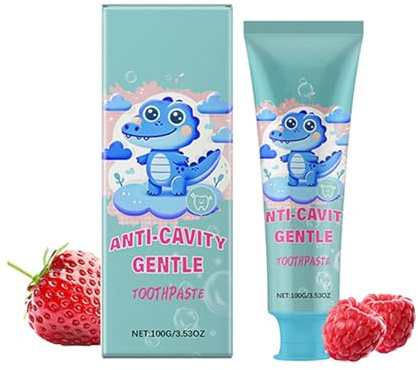 Kids Natural Probiotic Hydroxyapatite Toothpaste for Sensitive Teeth - Children's Anticaries Toothpaste for Children & Adults,Cavity and Enamel Protection - Bubblegum Berry (1)