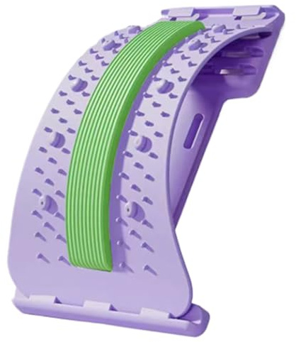 Estirador De Espalda, Camilla De Espalda Soporte Lumbar Masajeador De Acupresión,3 Niveles De Ajustable,corrector De Postura De Estiramiento De Columna Vertebral,para Liberación Muscular Del Ejercicio