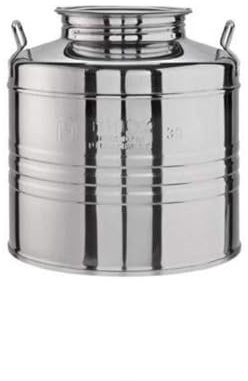 SHOBI Contenitore Bidone Fusto Olio Acciaio con Rubinetto Inox con Guarnizione per Il Tappo Made in Italy (1, 3 Litri)