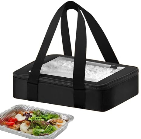 Generico Porta Vivande Calde | Termico Impermeabile Pieghevole - Contenitore Cibo Caldo Freddo Con Coperchio | Per Casa Cucina Feste Raduni Barbecue Picnic Viaggi Servizio Consegna Pasti