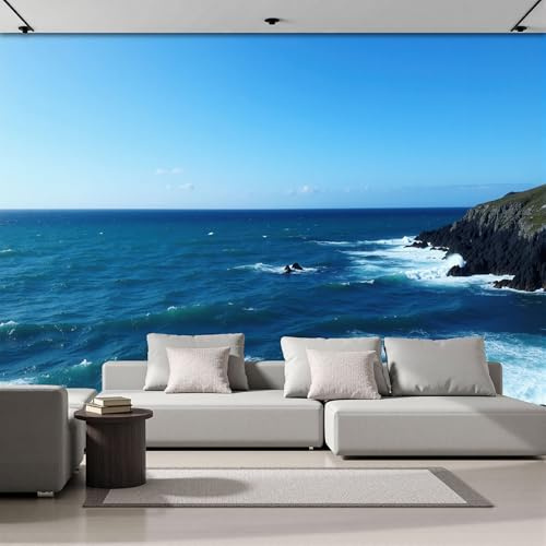 Fotomurales 250An×175Al cm Papel Pintado Tejido No Tejido Decoración de Pared Decorativos Murales, Aire Fresco Cielo Despejado de Diseno Fotográfico Naturaleza Costa Pared Sala