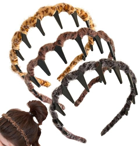 Högskalle Hårsnodda | Dekorativ Huvudbonadsstil 3-Delars | Non-Slip Vändbara Hårsnoddar För Damer - Till Evenemang Sport Cosplay Vardagsträning Flickor Damer
