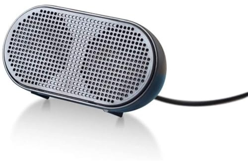Garvee - Altavoz USB Mini portátil para PC - Tarjeta de sonido móvil integrada - Diseño compacto de ABS - Apto para ordenadores portátiles y de escritorio - Color H Negro