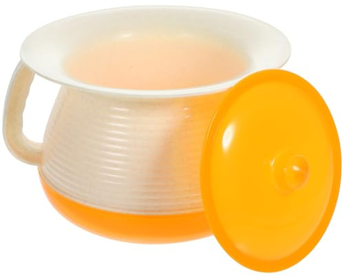 Angoily Portable Urine Pot Spittoon with Lid One-Pack Travel Potty Seat for Adults and Boys and Practical for Potty Training and Household Use Random Color
