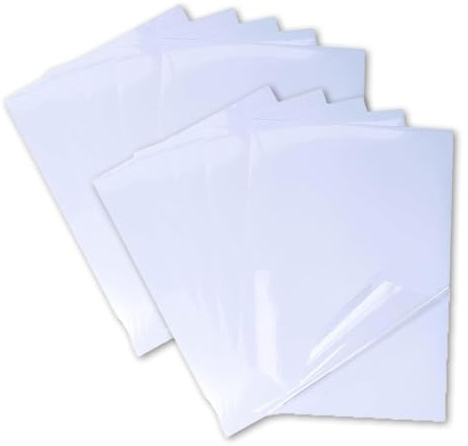A4 Sticker Papier zum Bedrucken - 10 Blatt Vinyl Sticker Druckerpapier - Bedruckbare Klebefolie Transparent - Selbstklebende Folie Druckpapier für Tintenstrahldrucker & Laserdrucker,für DIY-Projekte