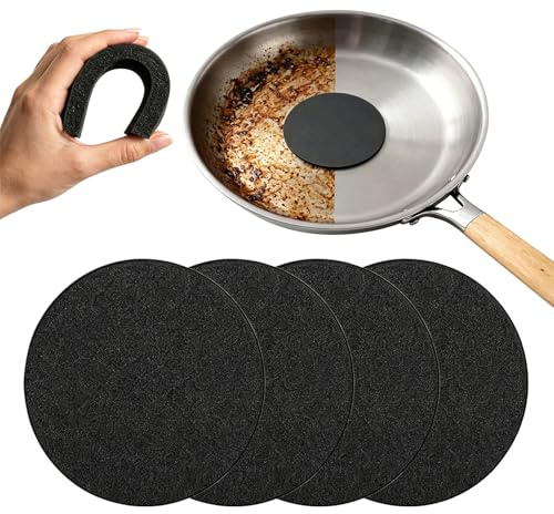 Stahlschwamm Reinigungsschwamm Für Edelstahl, Robuster Spülschwamm, Wiederverwendbarer Küchenschwamm, Kratzfreier Für Eingebrannte Flecken Auf Töpfen, Pfannen, Grill, Backofen (4 Pack)