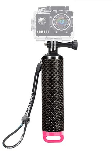 Homeet Schwimmer Handgriff Schwimmender Hand Grip Unterwasser Handstick Monopod Pole Selfie Stick Ergonomisch für Action Kameras 【Rot】