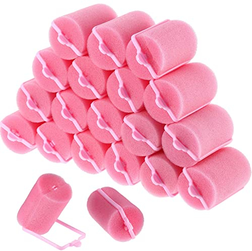 18 Stücke Schwamm Lockenwickler 40 mm Weichschaum Lockenwickler Large Größe Lockenwickler für Damen und Kinder (40 mm)