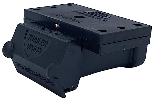 Trailer Vision 50A Battery Boxes Quick Connector Protective Cover Mount Fits Gauge 6-12 AWG 50 Amp Anderson Plug Assembly - Recovery Winch Jumper Cable Trailer Forklift Truck Solar UTV RV 4WD (Black)