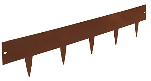bellissa Rasenkante Spina Cortenstahl103x16 cm 20 m | Rasenbegrenzung für saubere Rasen- & Beetabgrenzung, Beeteinfassung Kante mit Schraubverbindung robust & langlebig