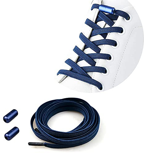 Elastiska Gummi Skosnören med Snabbspännen och Metallspännen - Knytfria och Inget Behov av att Knyta - Barn/Vuxna Snören Inga Slipsnöre - Passar för Alla Skor