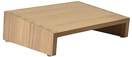 KIRIGEN Sgabello da tavolo in legno regolabile in altezza Supporto poggiapiedi ergonomico portatile per una migliore postura colore naturale