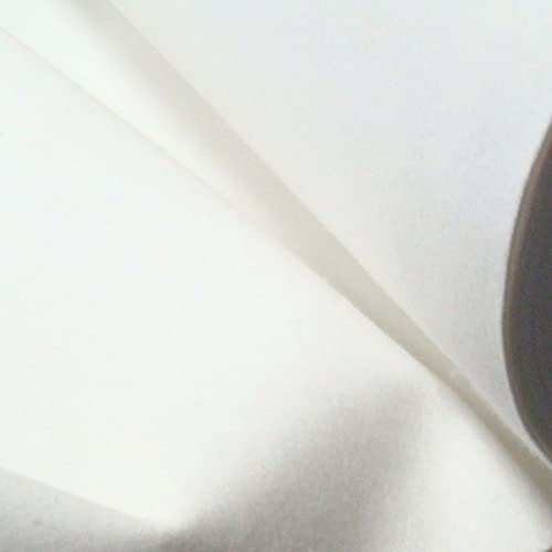 Stoffkontor Tisch Molton Stoff - 200 cm Meterware, Weiss - Ökotex Standard 100 - Tischschutz gegen auslaufende Flüssigkeiten, Schutz der Tischoberfläche